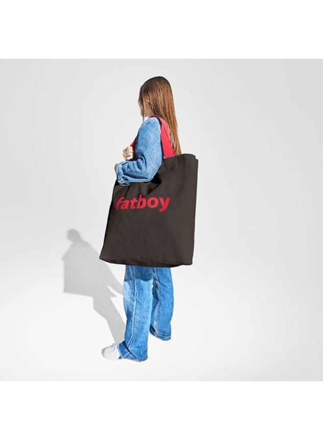 Fatboy حقيبة فات بوي باجي - حقيبة قطنية كبيرة متينة (أرض، 61 × 55 سم) | حقيبة تسوق، سفر وتخزين متينة - Image 2